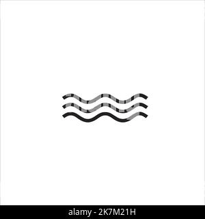 Wave icon on white isolated background. Stock Vector