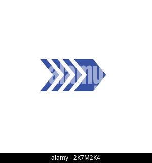 speed sign arrow icon on white isolated background. Stock Vector