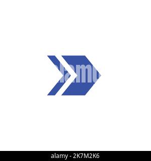 double arrow or cursor icon pointing to right. Stock Vector