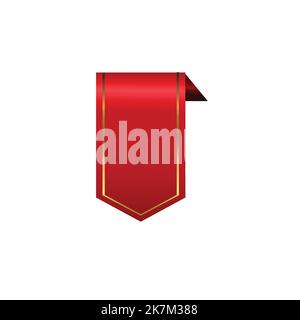 Premium quality single red banner Vector illustration. Stock Vector