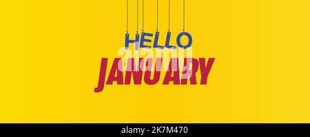 first month of the year illustration. Stock Vector