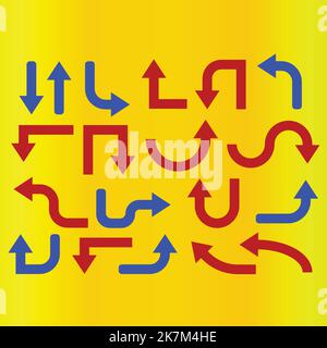 set of colorful vector arrows,design elements Stock Vector