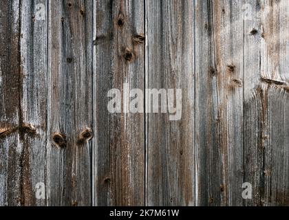 Rustic nature wood planks background for design. Dark gray hardwood weathered surface. Copy space. Stock Photo