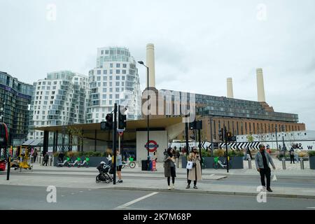 London- October 2022: Battersea Power Station, newly opened retail and leisure development in south west London Stock Photo