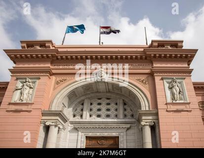 museum of egyptian antiquities or the egyptian museum with a collection of over 120000 ancient artefacts in cairo egypt Stock Photo