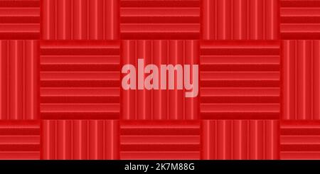 Red acoustic sound proof foam seamless pattern Stock Vector