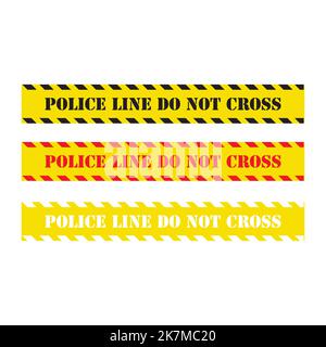 Police Line Vector Icon Design Illustration Stock Vector