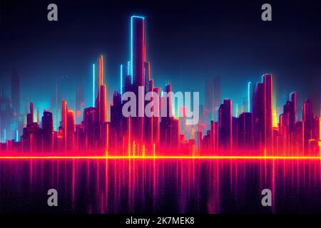 Neon Lit Metropolis Of The Future A Cyberpunk Inspired 3d Rendering  Background, Cyberpunk City, Future City, Futuristic City Background Image  And Wallpaper for Free Download