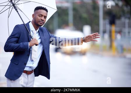 Success is on the way. a young businessman walking in the city. Stock Photo