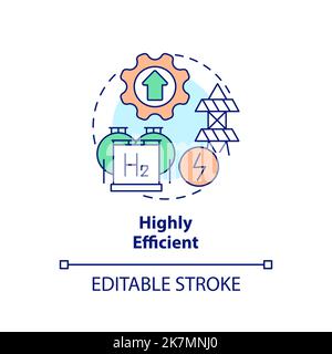 Highly efficient energy concept icon Stock Vector