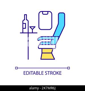 Flight facilities RGB color icon Stock Vector