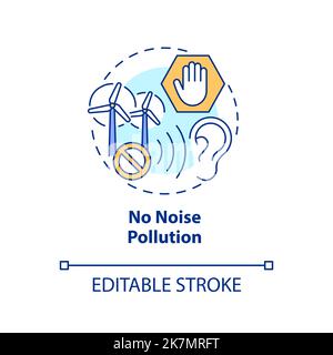 No noise pollution concept icon Stock Vector