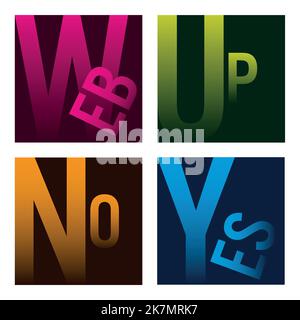 Colored signals on gradient backgrounds Stock Vector