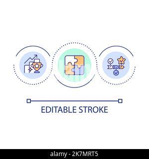 Build success strategy loop concept icon Stock Vector