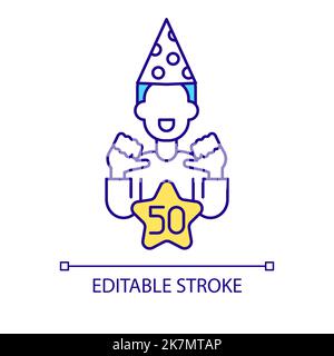 Birthday discount and freebies RGB color icon Stock Vector