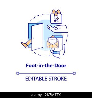 Consumers encouragement tactic concept icon Stock Vector