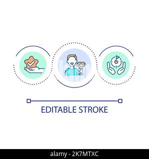 Personal achievements loop concept icon Stock Vector