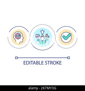 Planning everyday tasks loop concept icon Stock Vector