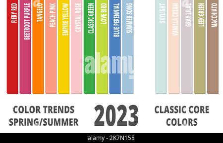 Fashion color trends Autumn Winter 2021-2022. Palette fashion colors guide  with named color swatches, RGB, HEX colors Stock Vector Image & Art - Alamy