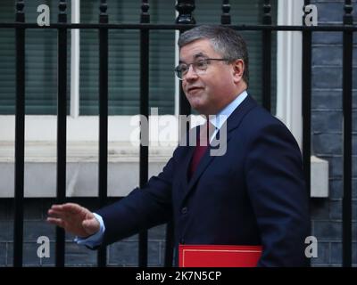 London, UK. 18th Oct, 2022. Secretary of State for Wales Robert Buckland arrives at Downing Street No 10 for the Cabinet Meeting amidst speculation about the Prime Minister's future. Credit: Uwe Deffner/Alamy Live News Stock Photo