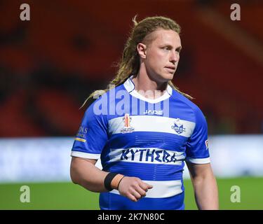 Doncaster, England - 17th October 2022 -  Rugby League World Cup France vs Greece at Eco-Power Stadium, Doncaster, UK - Mitchell Zampetides of Greece Stock Photo