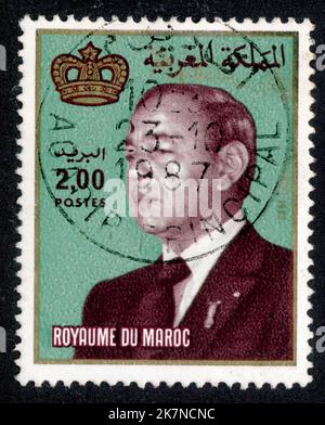 Timbre oblitéré Royaume du Maroc, Postes, 1982, 2,00 Stock Photo