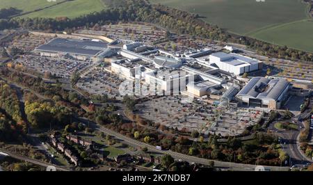 aerial view of the White Rose Shopping Centre near Leeds Stock Photo