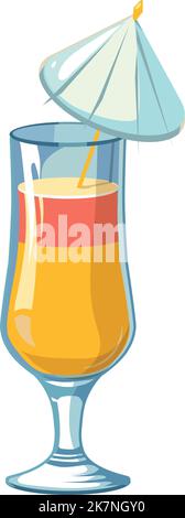 Glass of smoothie, illustration - Stock Image - C039/6331