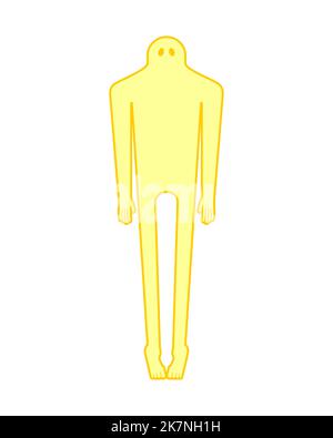 Ghost man isolated. human phantom. Spook Vector illustration Stock Vector