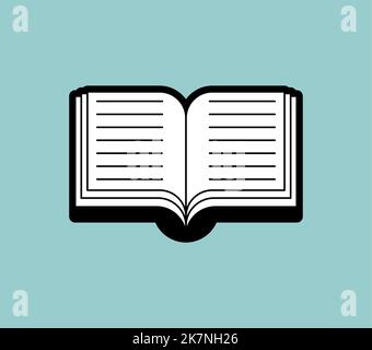 Open book linear sign. Book symbol icon. Vector illustration Stock Vector