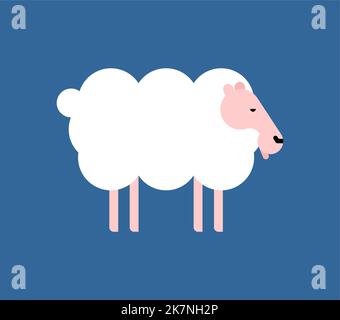 Sheep isolated. Lamb sign. symbol Vector illustration Stock Vector