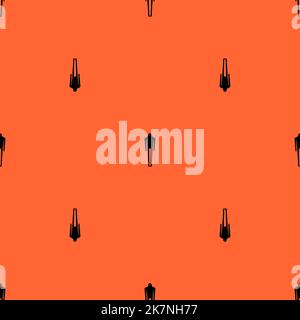 Ghost man Pattern seamless. human phantom Background. Spook Kids fabric ornament Stock Vector