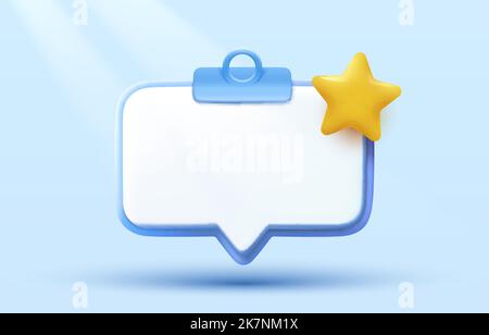 Notebook with a list of stars. Vector illustration Stock Vector