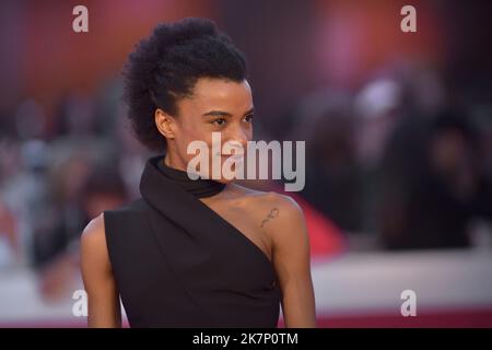 ROME, ITALY - OCTOBER 17: Lorena Cesarini attends the red carpet for 'War - La Guerra Desiderata' during the 17th Rome Film Festival at Auditorium Parco Della Musica on October 17, 2022 in Rome, Italy. Stock Photo