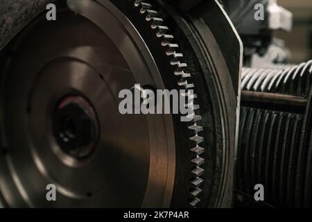 Automotive Engine Flywheel industrial gear Stock Photo - Alamy