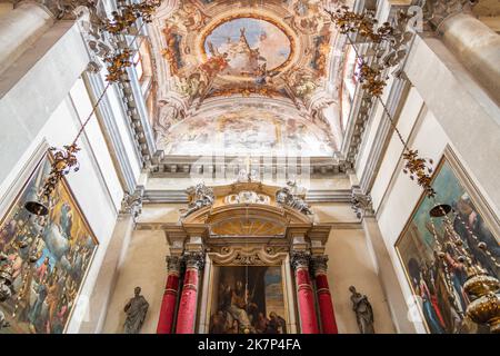 The interior decor of the Leonardo da Vinci museum in Venice, Italy Stock Photo