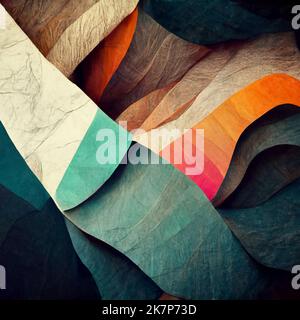 Artistic sketch draw backdrop material. Abstract geometric pattern. Chaos and random. Modern art drawing painting. 2d illustration. Digital texture wa Stock Photo