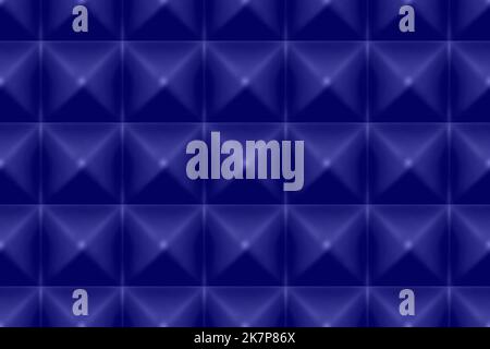 Blue acoustic sound proof pyramid foam seamless pattern Stock Vector