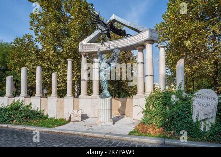Memorial for Victims of the German Occupation at Liberty Square - Budapest, Hungary Stock Photo