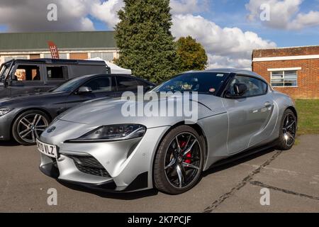 2021 Toyota Supra Pro, on display at the Poster Cars & Supercars Assembly at the Bicester Heritage Centre on the 24th September 2022 Stock Photo