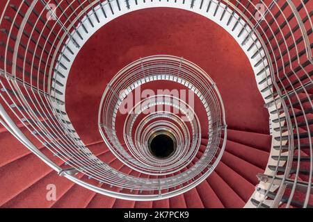 Hilton circular stairway, Reykjavik, Iceland Stock Photo