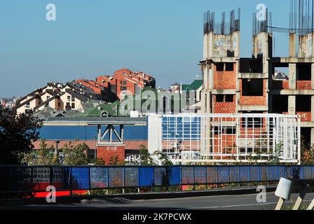 Buildings and constructions of the suburbs of Belgrade city. Stock Photo