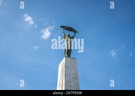 Liberty Statue at Gellert Hill - Budapest, Hungary Stock Photo