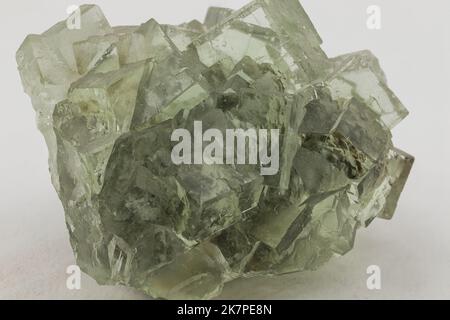 mineral sample of green fluorite Stock Photo