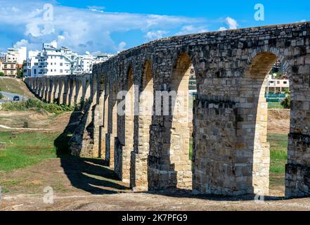 Kamares Aqueduct, (Bekir Pasha Aqueduct) Larnaca, Cyprus Stock Photo