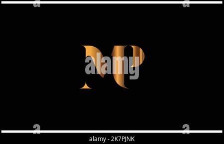 MP, PM, Abstract Letters Logo Monogram Stock Vector