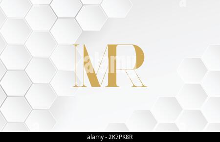 MR, RM, Abstract Letters Logo Monogram Stock Vector