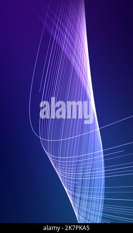 Vertical technology background with lines representing the data. virtual reality or block chain concept. Stock Photo