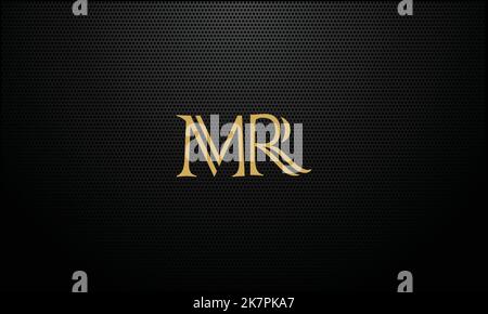 MR, RM, Abstract Letters Logo Monogram Stock Vector