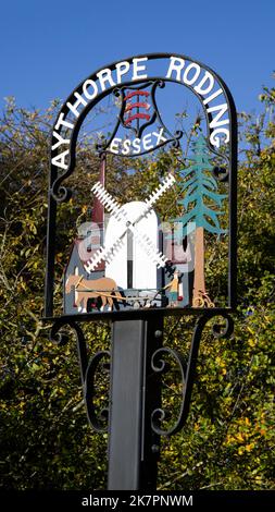 Aythorpe Roding Village Name Sign The Rodings Essex Stock Photo - Alamy